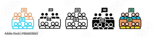 Obraz Meeting multiple icon