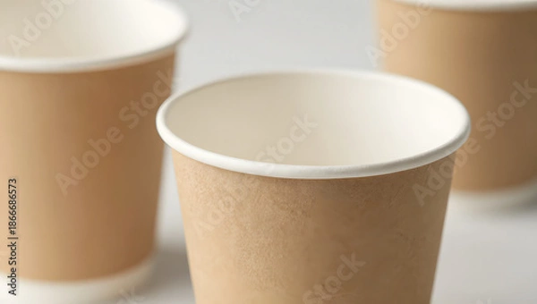 Obraz Empty Coffee Cups on Table