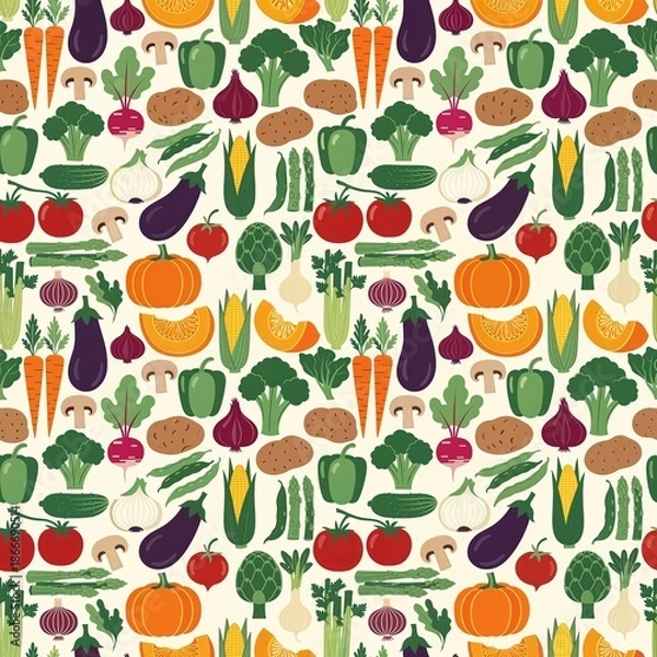 Obraz Vibrant vegetable medley background