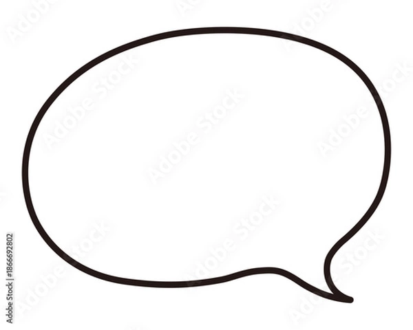 Fototapeta ふわふわなふきだしのイラスト	