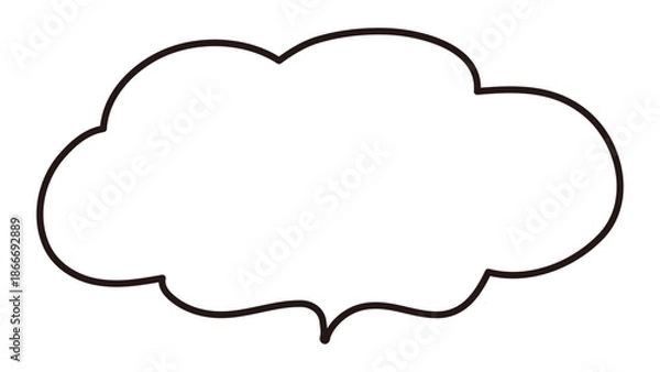 Fototapeta ふわふわなふきだしのイラスト	