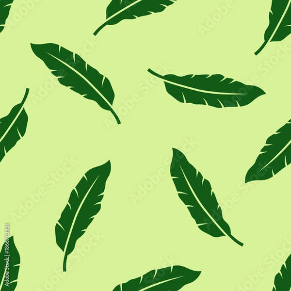 Fototapeta banana leaf seamless pattern