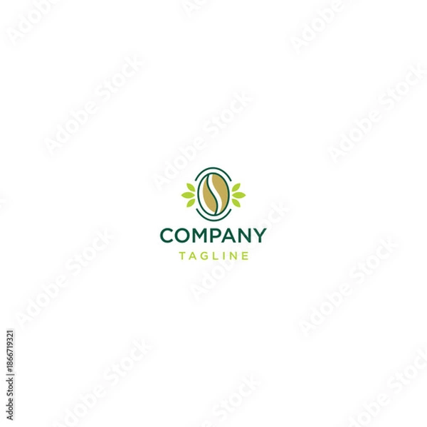 Obraz Coffee nature logo icon design template flat vector
