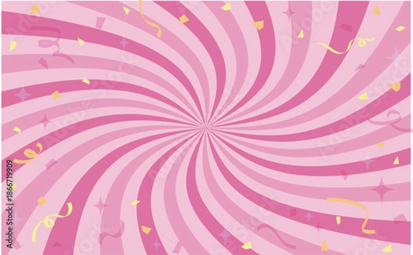 Obraz ピンクの渦巻きサンバースト背景素材