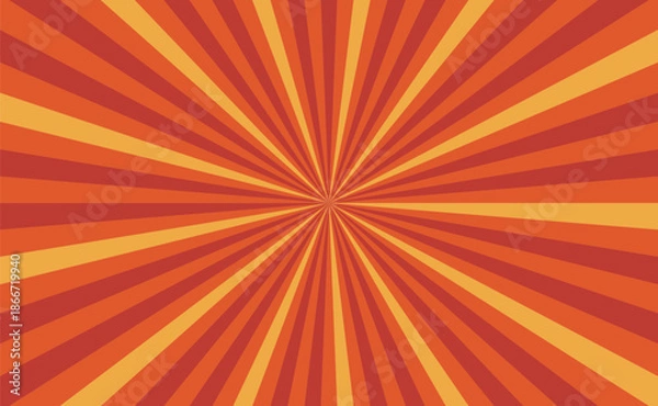 Obraz 赤いサンバースト背景イラスト素材