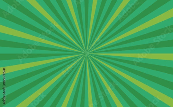 Obraz 緑色のサンバースト背景イラスト素材