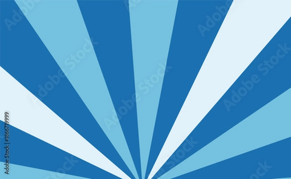 Obraz 青いサンバースト背景