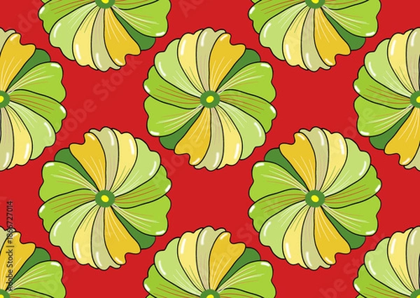 Fototapeta seamless pattern with leaves