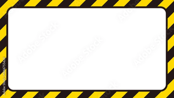 Fototapeta 危険・警告のフレーム。テキストエリア。コピースペース。（Danger warning frame. Text area. Copy space.）
