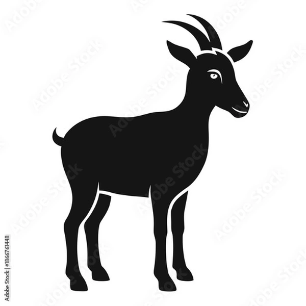 Fototapeta Goat isolated on white background Vector