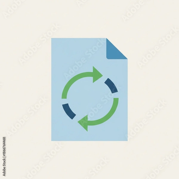 Fototapeta Document update version icon