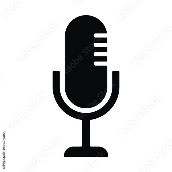 Obraz microphone icon on white background