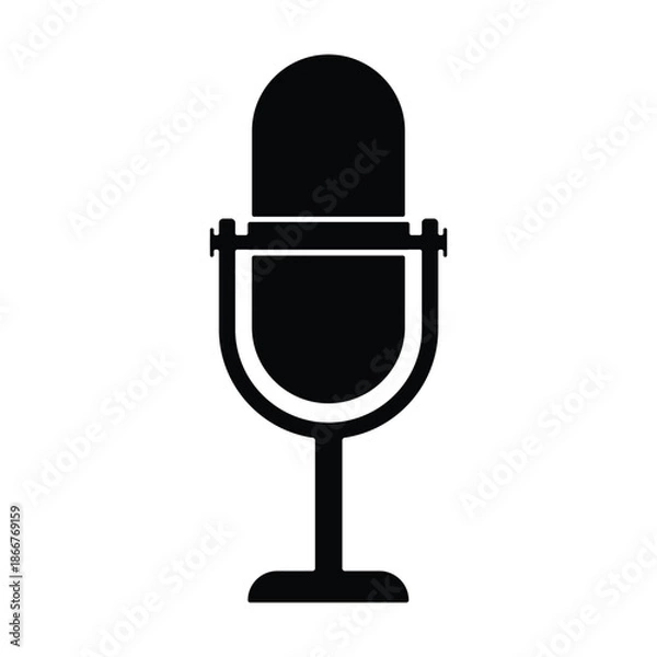 Obraz microphone icon on white background