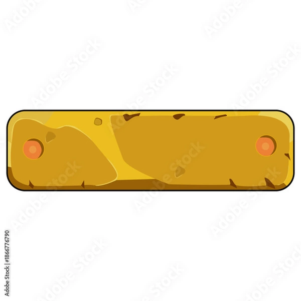 Obraz illustration Cartoon Stone Interface Button Design