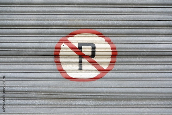 Obraz no parking sign