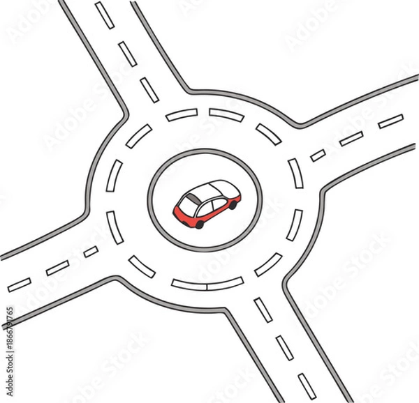 Obraz roundabout icon outline vector icon