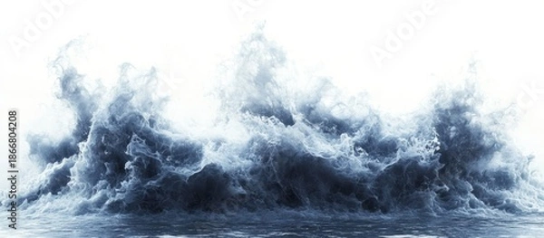 Obraz Ocean wave explosion, white background, design