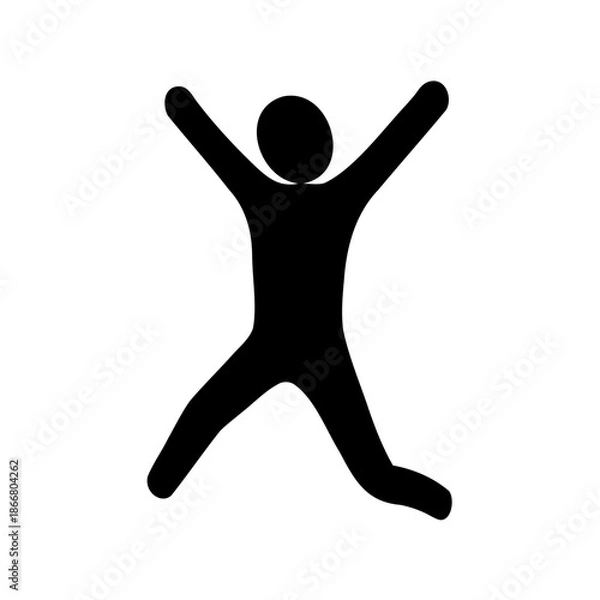 Obraz happy man jumping