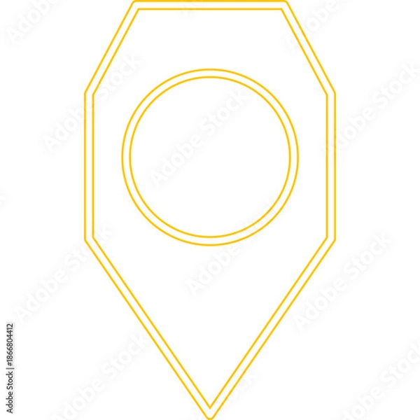 Obraz Pin Location Neon Icon