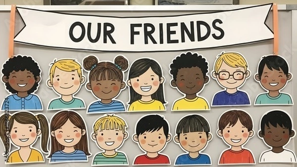 Obraz Friendship School Background