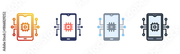 Fototapeta Application Multi Style Icon Set