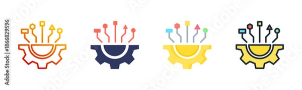 Fototapeta Ai Multi Style Icon Set