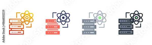 Fototapeta Data Science Multi Style Icon Set