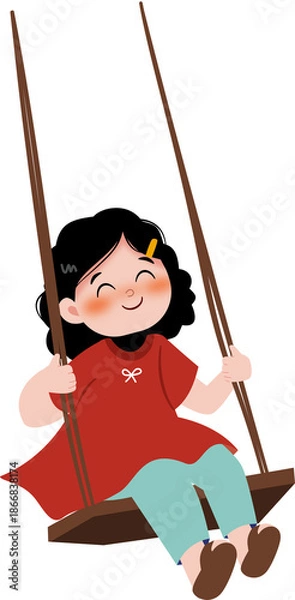 Obraz Kid playing swing