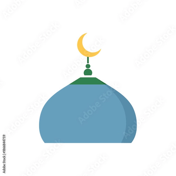 Obraz Islamic Dome with Crescent Moon