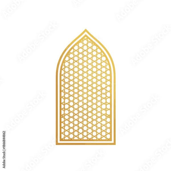 Obraz Elegant Geometric Arabic Window Design