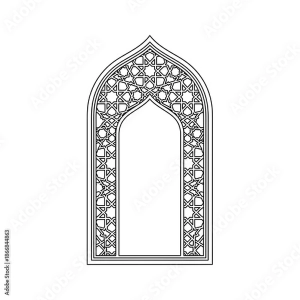 Obraz Islamic Geometric Arch Design
