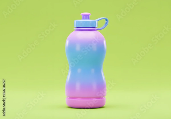Obraz Pink blue gradient water bottle