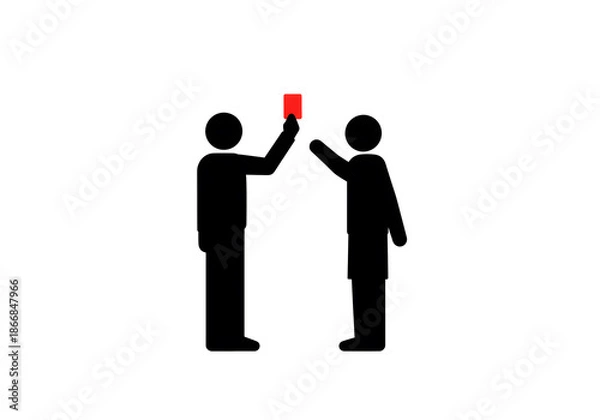 Obraz Red card exchange illustration