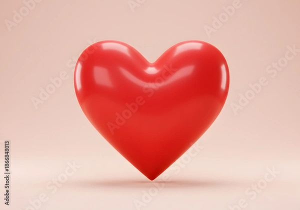 Obraz Red glossy heart shape