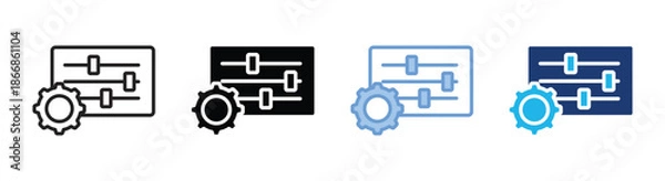 Obraz Refine icon set multiple style collection