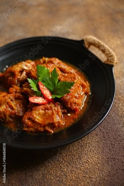 Fototapeta beef stew with vegetables