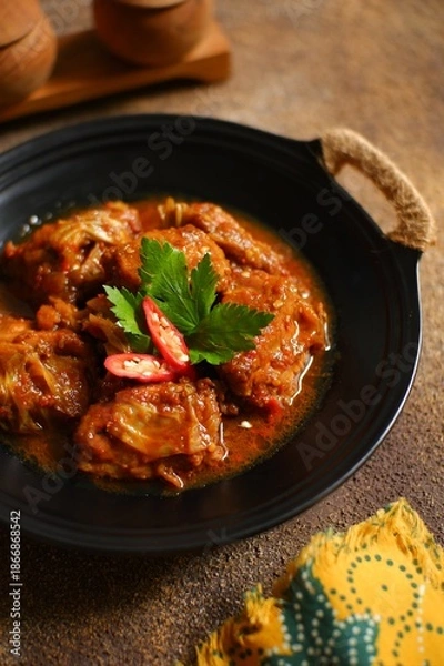Fototapeta beef stew with vegetables