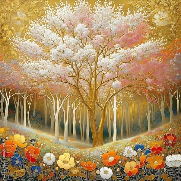 Obraz abstract background with flowers