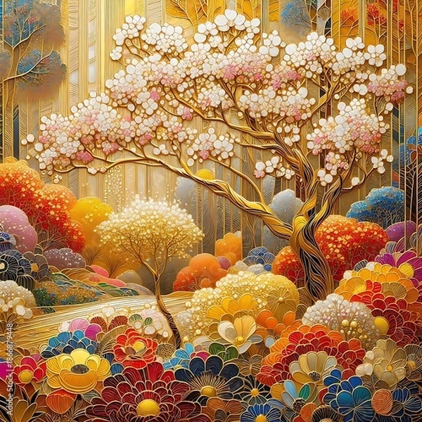 Obraz abstract background with flowers