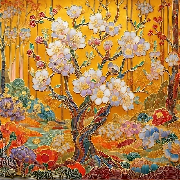 Obraz abstract background with flowers