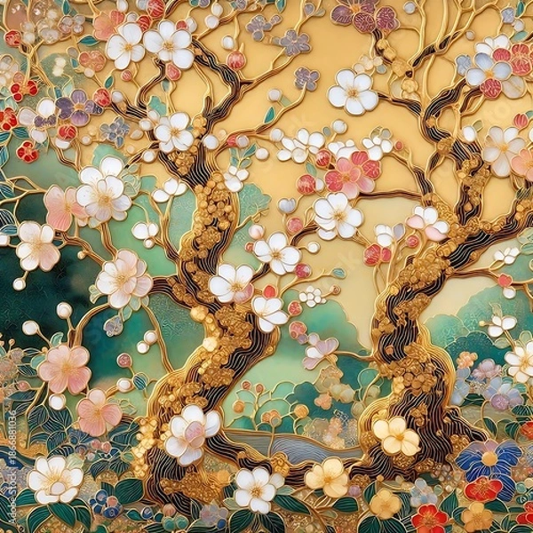 Obraz abstract background with flowers