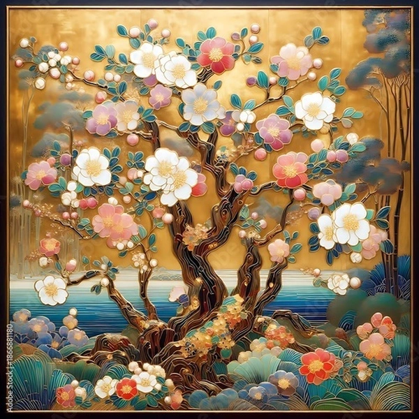 Obraz abstract background with flowers