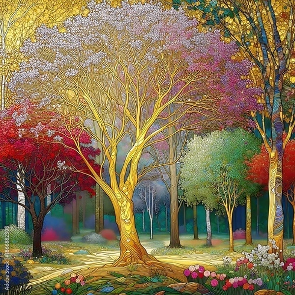 Obraz abstract background with flowers