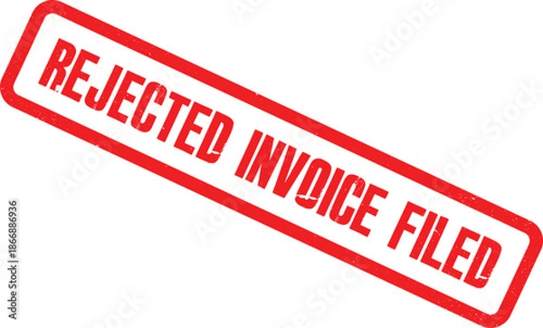 Obraz Rejected invoice stamp on a white background