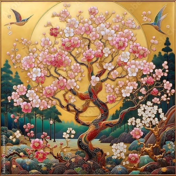 Obraz abstract floral background