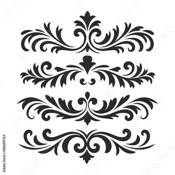 Obraz Decorative elements vector, ai generated	