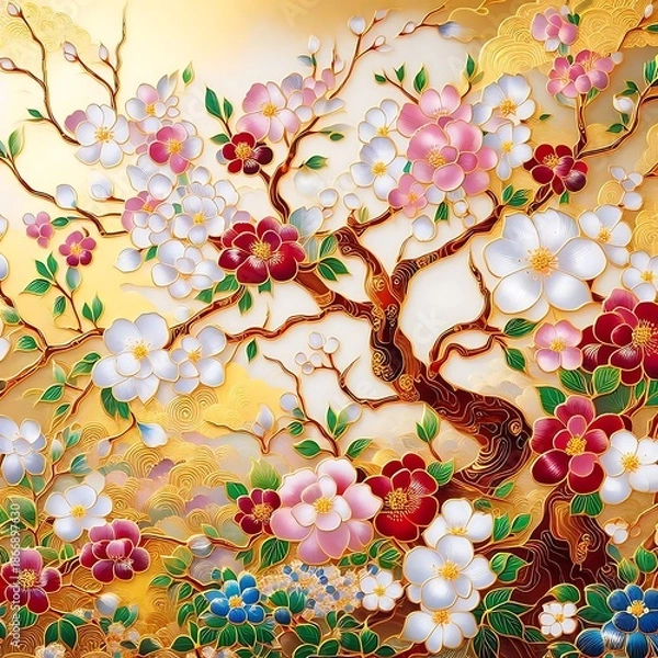 Obraz abstract floral background