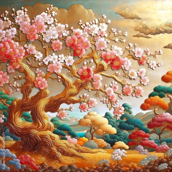 Obraz abstract floral background