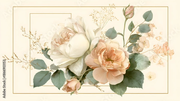 Obraz vintage background with rose