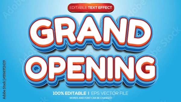 Obraz 3d text effect grand opening theme